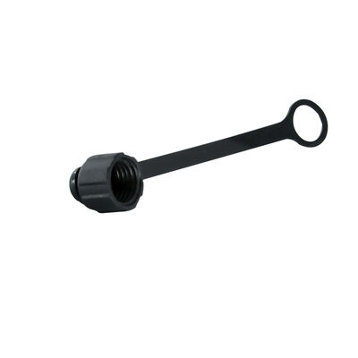 M8 Couverture antipoussière du connecteur avec chaîne pour homme, femme, protection contre les prises et prises, couverture en plastique noir