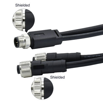 M8 4Pin Connecteur de capteur circulaire mâle moulé par un séparateur de type Y 26AWG x 4C PUR Cable répondant à la norme IP67 pour les singnals automobiles