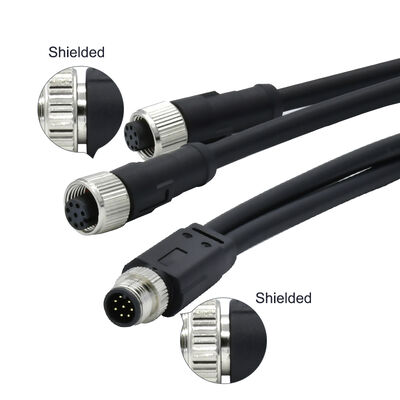 M8 4Pin Connecteur de capteur circulaire mâle moulé par un séparateur de type Y 26AWG x 4C PUR Cable répondant à la norme IP67 pour les singnals automobiles