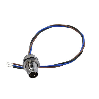 M8 a Codifié 3 4 5 6 8 Pin Ip67 Type de soudure imperméable à l'eau Connecteur de montage du panneau avant avec fil