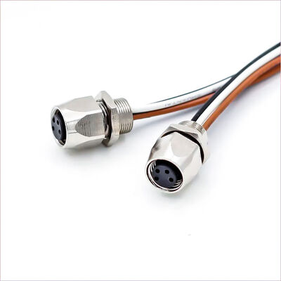 Réservoir imperméable à l'eau m8 3 4 5 6 8 broches prise mâle femme montage de panneau mural m8 connecteurs métalliques