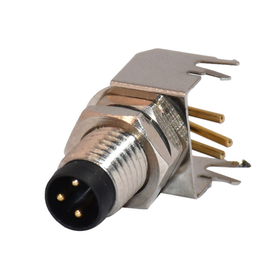 3 / 4/5/6/8 connecteur à angle droit du capteur de Pin Male And Female Straight M8 pour le bâti de carte PCB de câble