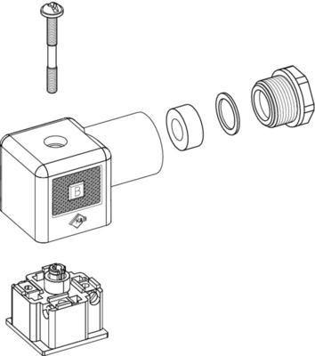 le connecteur de vanne électromagnétique de 18mm dactylographie un connecteur du mâle MCX de taille pour valves hydrauliques/pneumatiques se relient