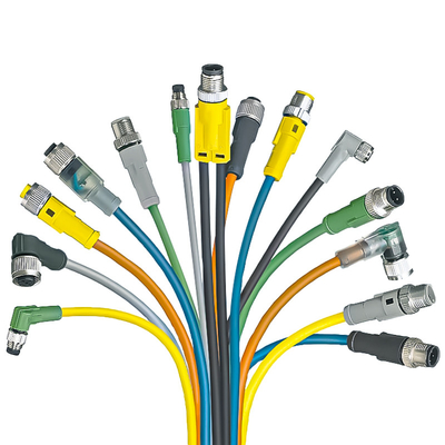 3 4 5 6 8 connecteur circulaire de Pin M8, PA66 cable connecteur imperméable IP67