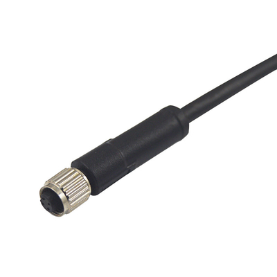Cable connecteur imperméable moulé droit 4P 5P 3P 2P codant un connecteur M5 femelle