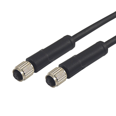 Cable connecteur imperméable moulé droit 4P 5P 3P 2P codant un connecteur M5 femelle