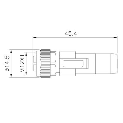 Résistance terminale imperméable Pin Plug de la prise Ip67 M12 de capteur de Pin M12 de connecteur hommes-femmes 4
