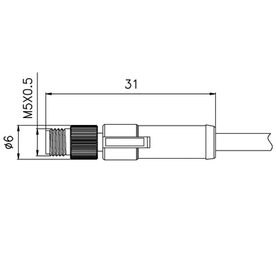 Prise électrique circulaire, connecteur imperméable du mâle M5 de 3Pin 4 Pin Coding A