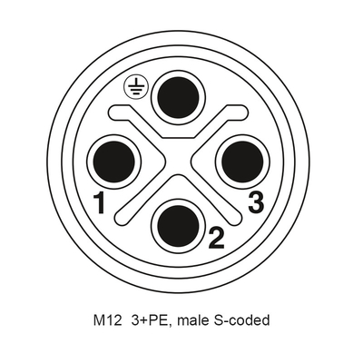 type rapide prise électrique de serrure de carte PCB des connecteurs M12 imperméables multipolaires de la circulaire 4P en métal