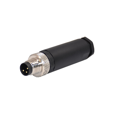 Assemblée connectable du gisement en plastique M8 4 Pin Connector Hembra For Cable du cable connecteur M8