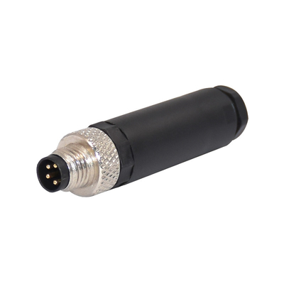 Assemblée connectable du gisement en plastique M8 4 Pin Connector Hembra For Cable du cable connecteur M8