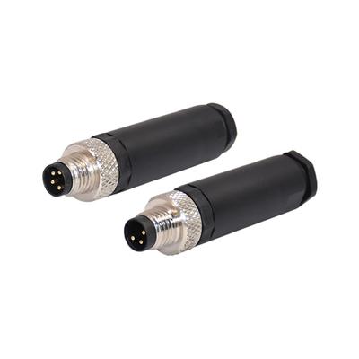 Assemblée connectable du gisement en plastique M8 4 Pin Connector Hembra For Cable du cable connecteur M8