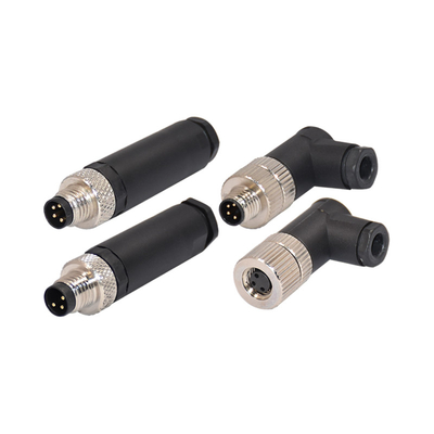 Assemblée connectable du gisement en plastique M8 4 Pin Connector Hembra For Cable du cable connecteur M8