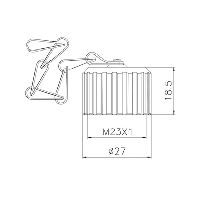 M23 imperméabilisent 6 connecteurs d'alimentation circulaires d'Amphenol de prise femelle de câble de goupille
