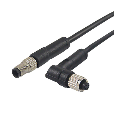 60V M5 cable connecteur 3 4 Pin Male Female CuZn de 90 degrés