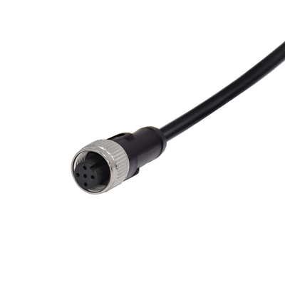 PA66 8 cable connecteur imperméable femelle du connecteur 4A de Pin M12