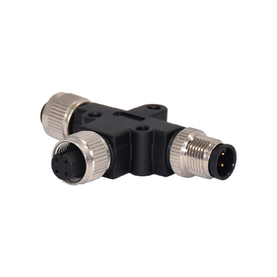 Type femelle imperméable 5 Pin Connector de 8 noyaux T du connecteur PA66 de M12