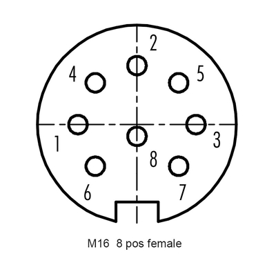 connecteur 2P 3P 4P d'Assemblée de vis en métal de 10A M16 200V femelle directement