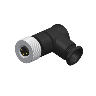 Degré femelle TPU en plastique GF du connecteur 90 de vanne électromagnétique d'IP67 PA66 M8