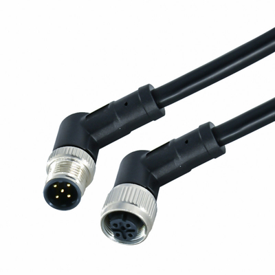 Le cable connecteur imperméable IP68 de PUR M12 un B D a codé 3 4 5 8 12 Pin CuZn TPU