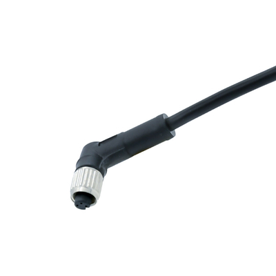 Câble femelle imperméable de noir du bâti M5 M8 M12 du connecteur IP67 circulaire