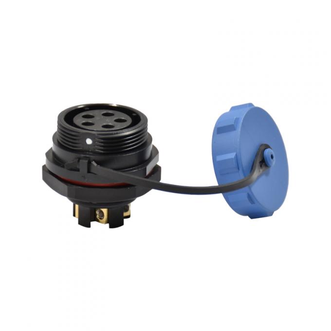 Les PPS ins&egrave;rent l'arr&ecirc;t imperm&eacute;able en plastique circulaire de cuir embouti de Pin IP67 des connecteurs 5 2