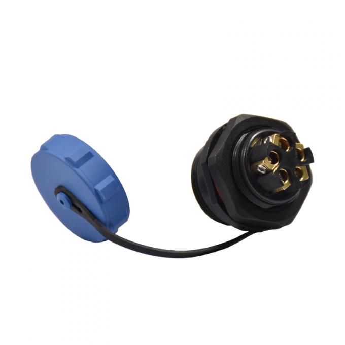 Les PPS ins&egrave;rent l'arr&ecirc;t imperm&eacute;able en plastique circulaire de cuir embouti de Pin IP67 des connecteurs 5 1